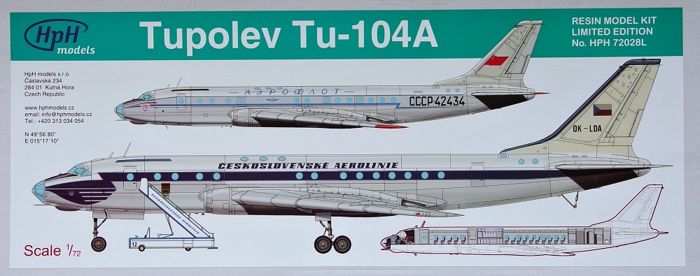 1/72 Tupolev Tu-104A (Aeroflot, ČSA)