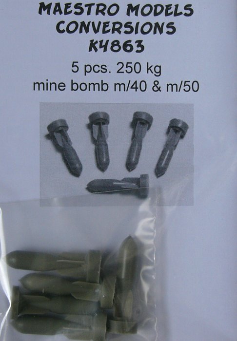 1/48 250kg mine bomb m/40 & m/50 (5 pcs.)