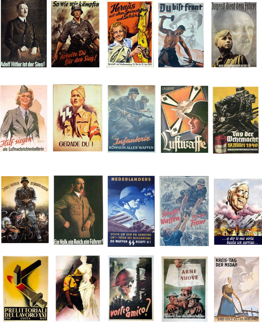 1/48 Propaganda Posters WWII (Germany, Italy)