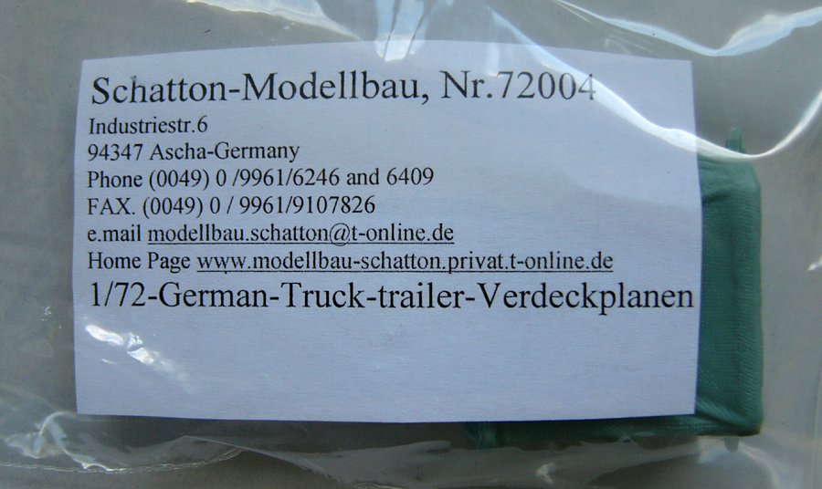1/72 German Truck Trailer Tent (resin set)