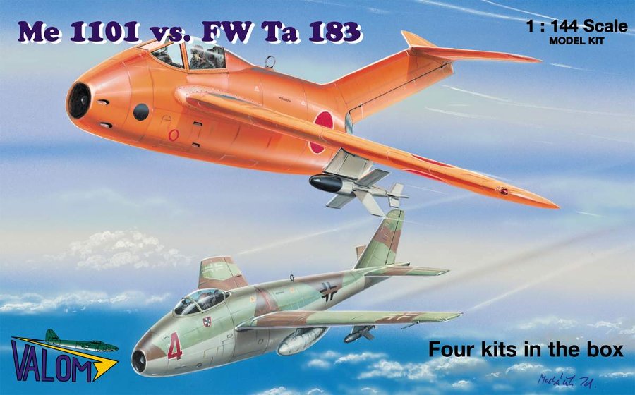 1/144 Me 1101 vs. FW Ta 183 (4 kits inside)