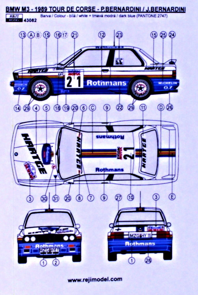 1/43 BMW M3 - 1989 Rally Tour de Corse