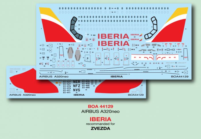 1/144 Decals Airbus A320neo IBERIA (ZVE)
