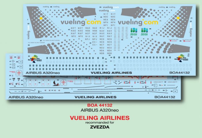 1/144 Decals Airbus A320neo VUELING AIRLINES (ZVE)