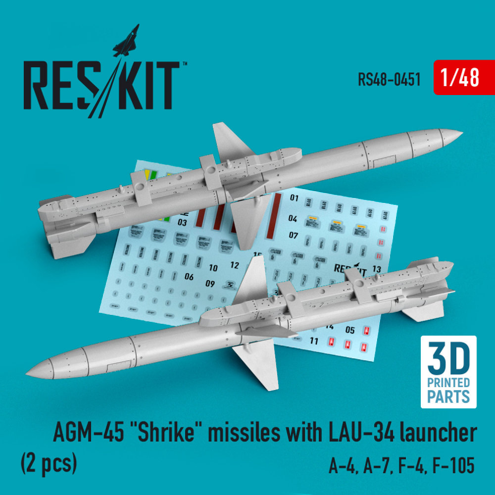1/48 AGM-45 'Shrike' missiles w/ LAU-34 launcher