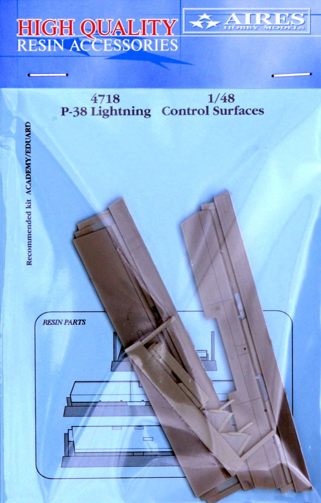 1/48 P-38 Lightning control surfaces (ACAD/EDU)