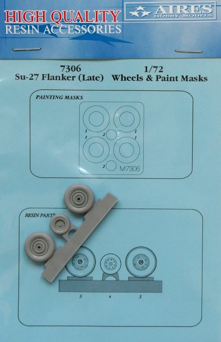 1/72 Su-27 Flanker (late) wheels & paint masks