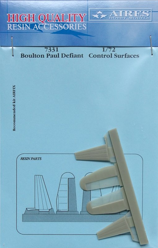 1/72 Boulton Paul Defiant control surfaces (AIRF)