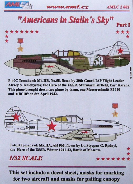 1/32 Masks P-40B/C Americans in Stalin Sky Part I.