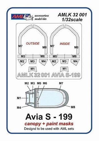 1/32 Avia S-199 - vacu canopy & paint masks