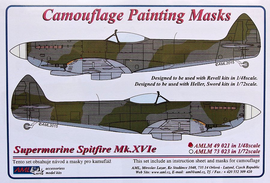 1/48 Camouflage masks S.Spitfire Mk.XVIe (REV)