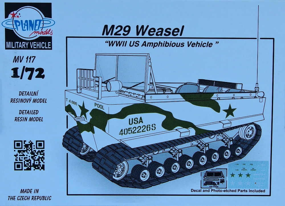 1/72 M29 Weasel 'US Amphibious Vehicle WWII'