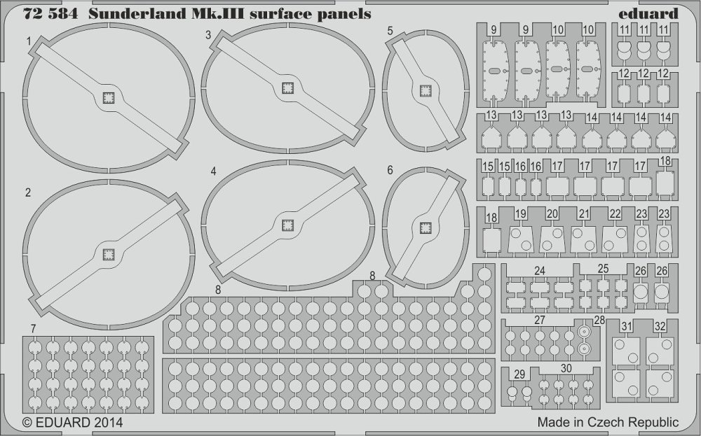SET Sunderland Mk.III surface panels (ITAL)