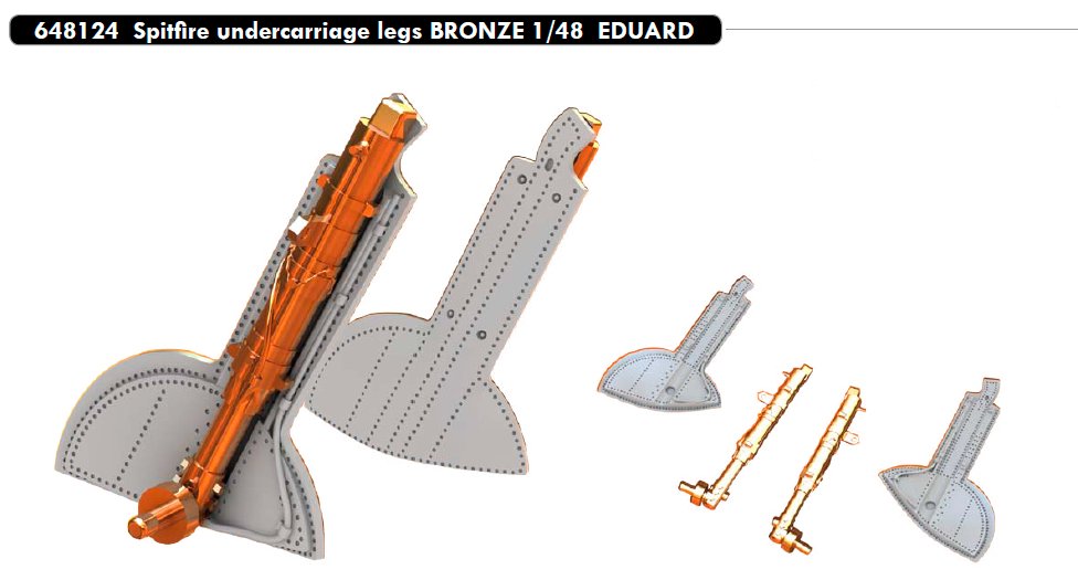 BRASSIN 1/48 Spitfire undercar.legs BRONZE (EDU)