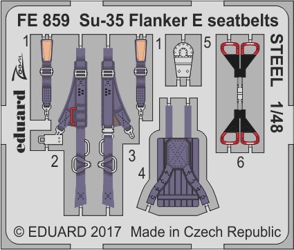 1/48 Su-35 Flanker E seatbelts STEEL (KITTYH)