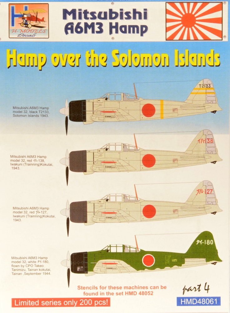 1/48 Decals Mitsub.A6M3 Hamp over Solomon Islands