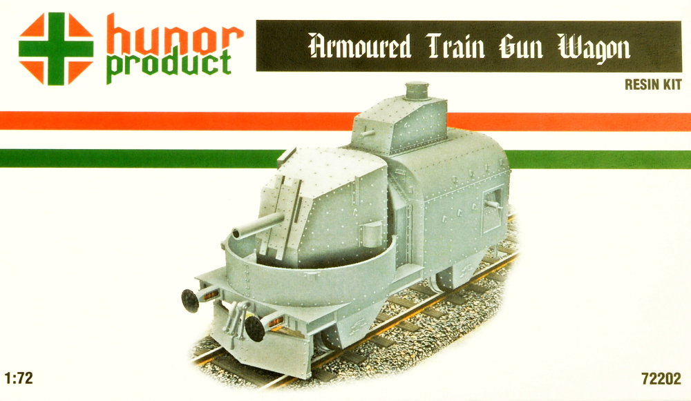 1/72 Armoured Train Gun Wagon (resin kit)