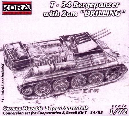 1/72 T-34 Bergepanzer with 2cm DRILLING