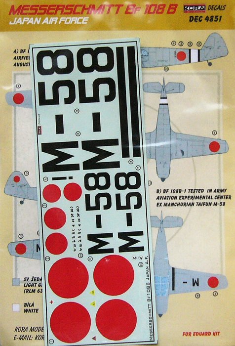 1/48 Decals Bf 108B (Japan Air Force)