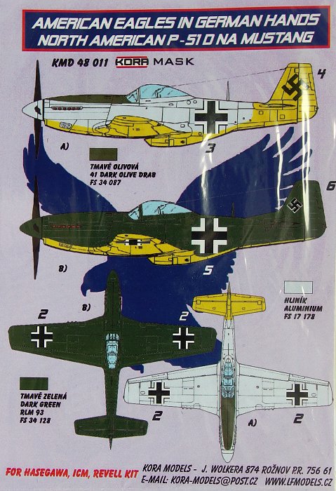 1/48 Mask N.A. P-51D NA Mustang in German hands