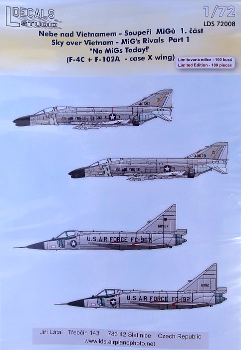 1/72 Decals Sky over Vietnam - MiG's Rivals Part 1