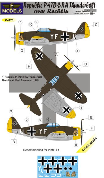 1/144 Decals P-47D-2-RA Thunderbolt over Rechlin