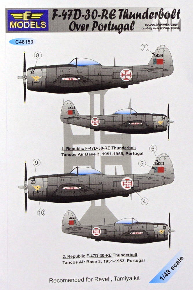 1/48 Decals F-47D-30-RE Thunderbolt over Portugal