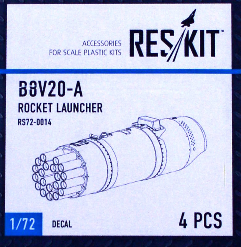 1/72 B8V20-A Rocket Launcher (4 pcs.)