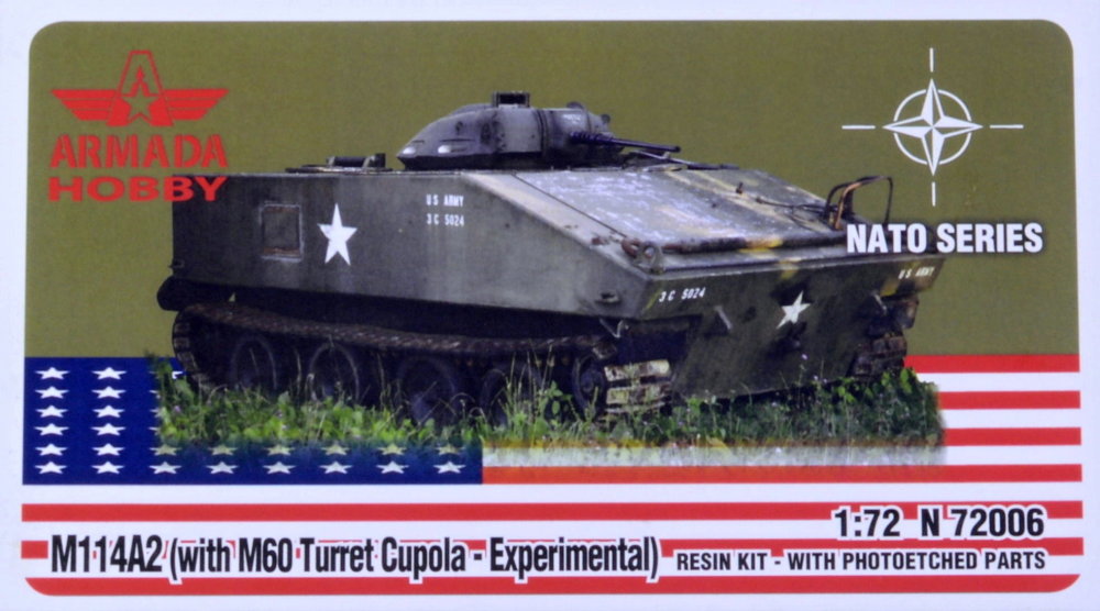 1/72 M114A2 w/ M60 Turret Cupola (resin kit w/ PE)