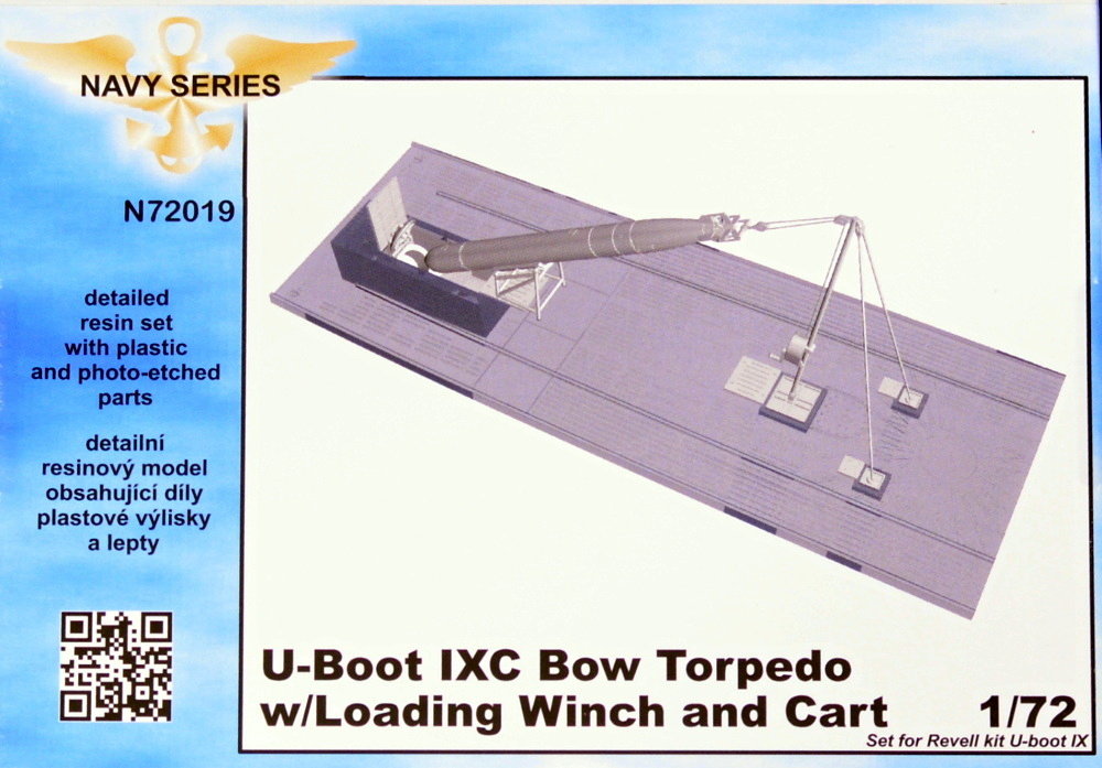 1/72 U-Boot IXC Bow Torpedo w/Loading Winch & Cart