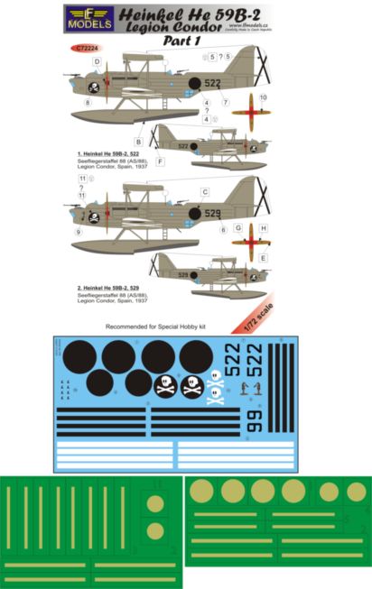 1/72 Decals He 59B-2 Legion Condor&masks - part 1