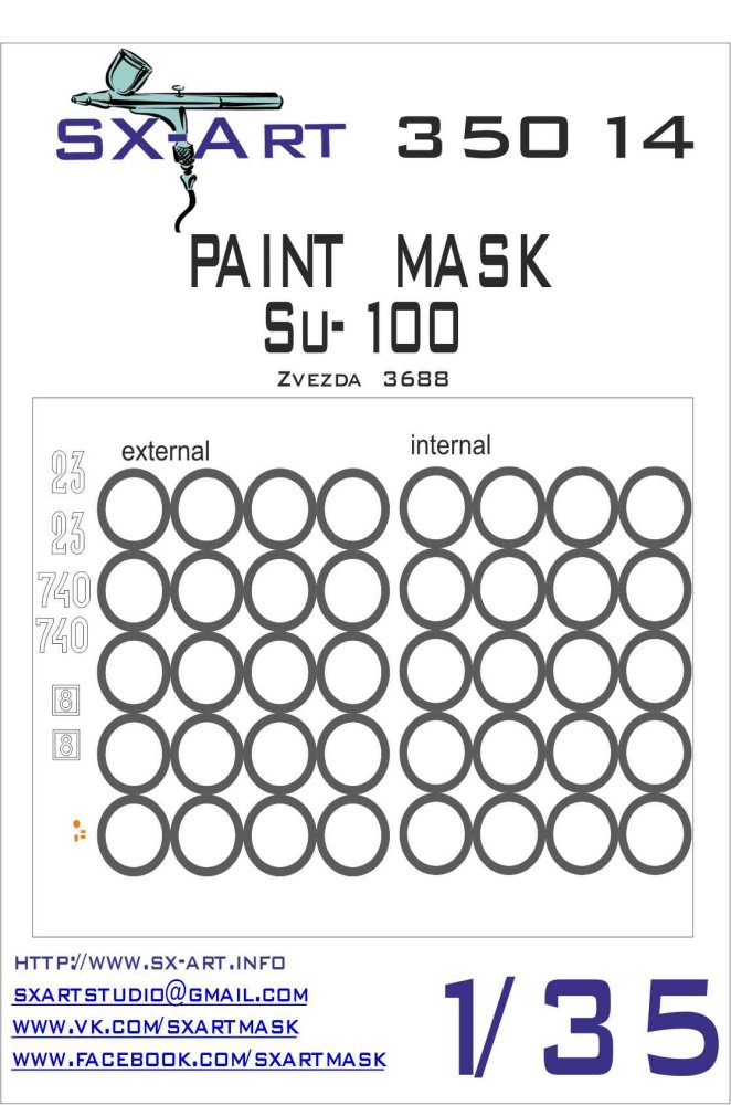 1/35 Su-100 Painting Mask (ZVE 3683)