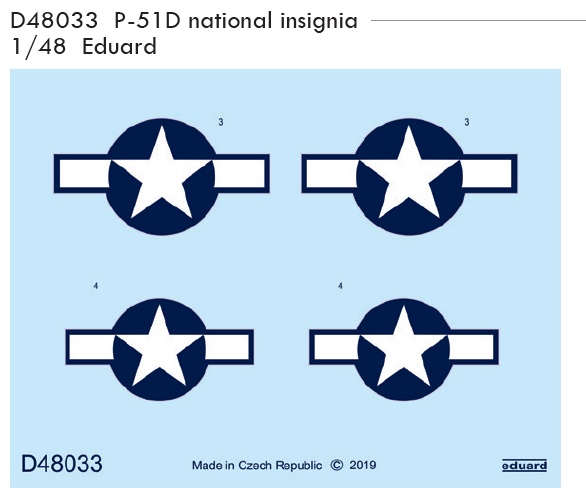 Decals 1/48 P-51D national insignia
