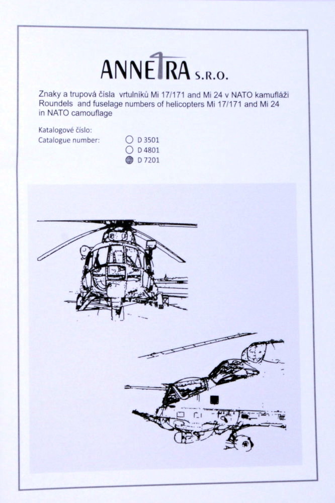 1/72 Mi 17/171 & Mi 24 Roundels&fusel.numbers NATO