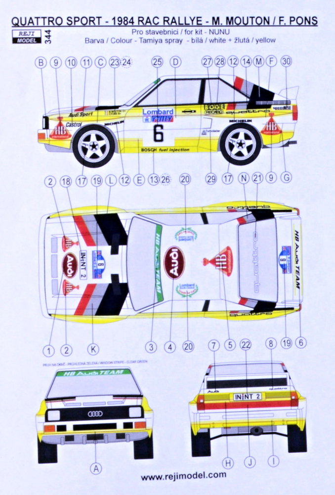 1/24 Audi Quattro Sport 1984 RAC Rallye 4th place