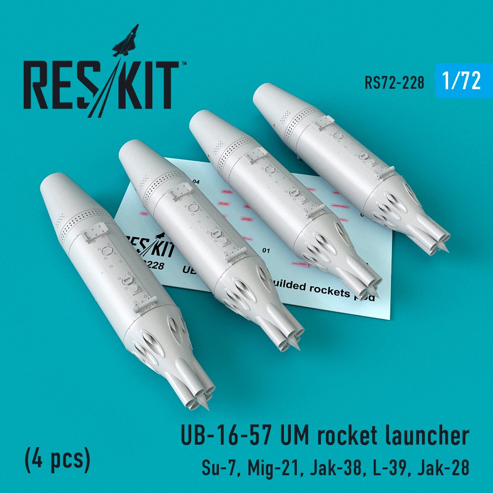 1/72 UB-16-57 UM rocket launcher (4 pcs.)