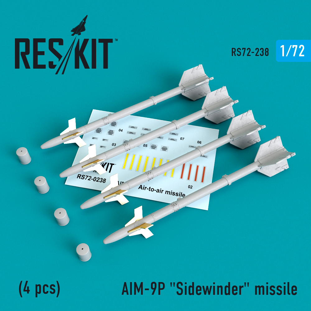 1/72 AIM-9P Sidewinder missile (4 pcs.) 