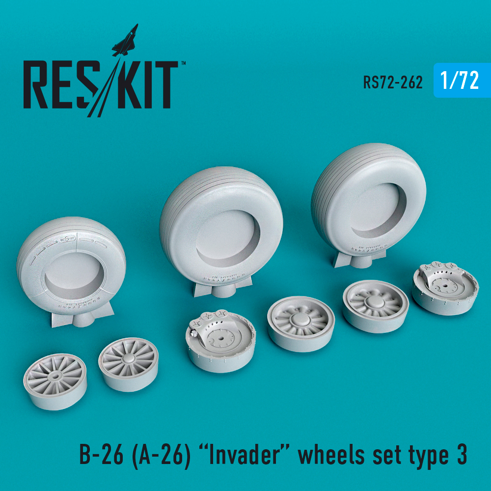 1/72 B-26 (A-26) Invader wheels set type 3