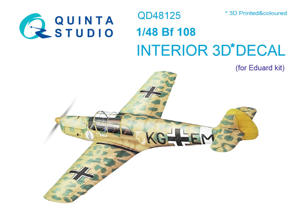 1/48 Bf 108 3D-Print&col. Interior (EDU)