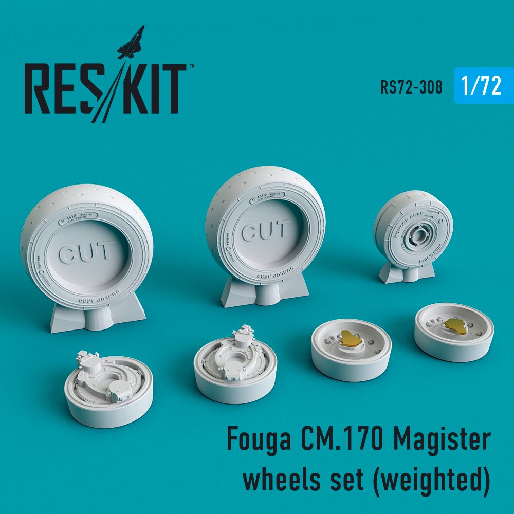 1/72 Fouga CM.170 Magister wheels set (weighted) 