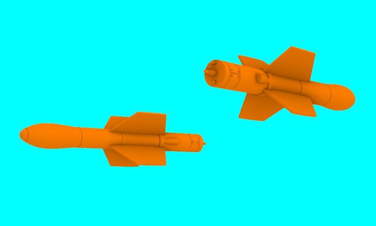 1/72 AS.12 missile - 2 pcs. (3D-Printed)