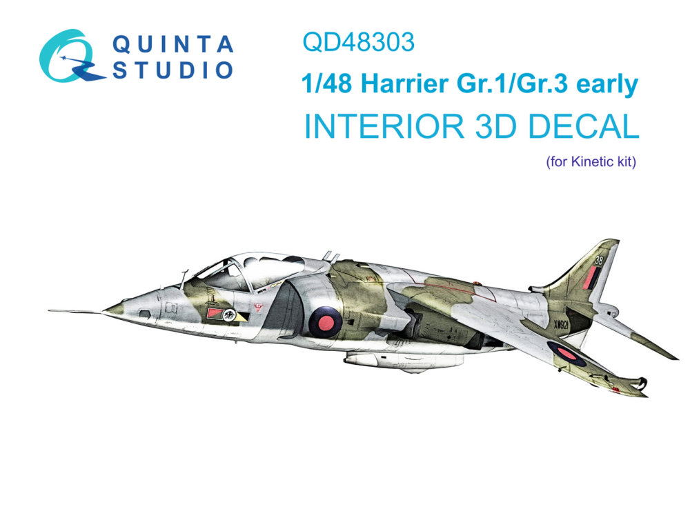 1/48 Harrier Gr.1/Gr.3 Early 3D-Printed&col.Inter.