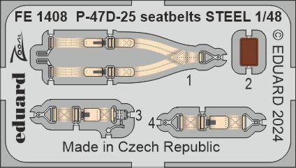 1/48 P-47D-25 seatbelts STEEL (MINA)