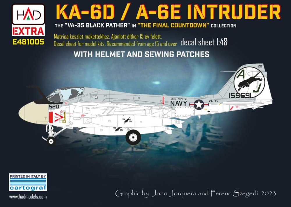 1/48 Decal KA-6D/A-6E Intruder w/ helmet&sewing p.