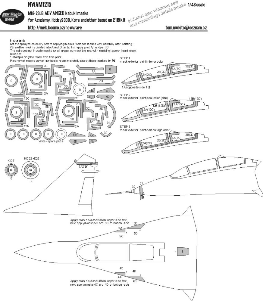 1/48 Mask MiG-29UB ADVANCED (ACAD/H.2000)