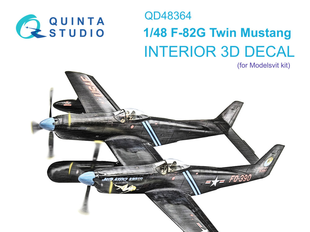 1/48 F-82G Twin Mustang 3D&col.Interior (MSVIT)