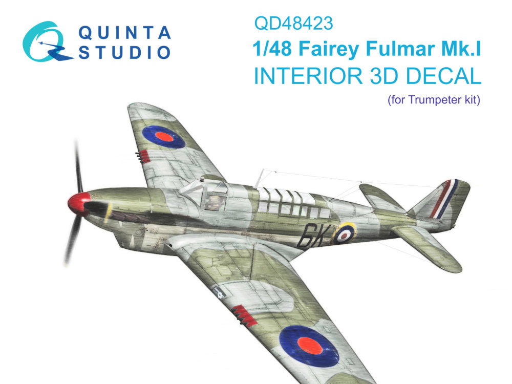 1/48 Fairey Fulmar Mk.I 3D-Print.&col.Interior