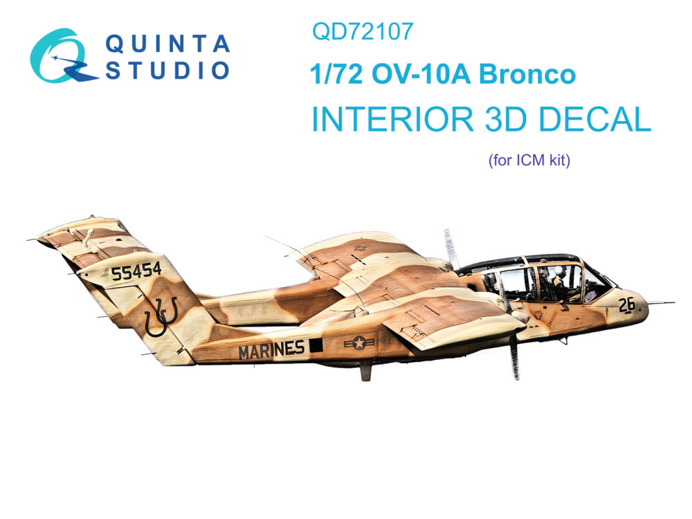 1/72 OV-10A Bronco 3D-Print.&col.Interior (ICM)