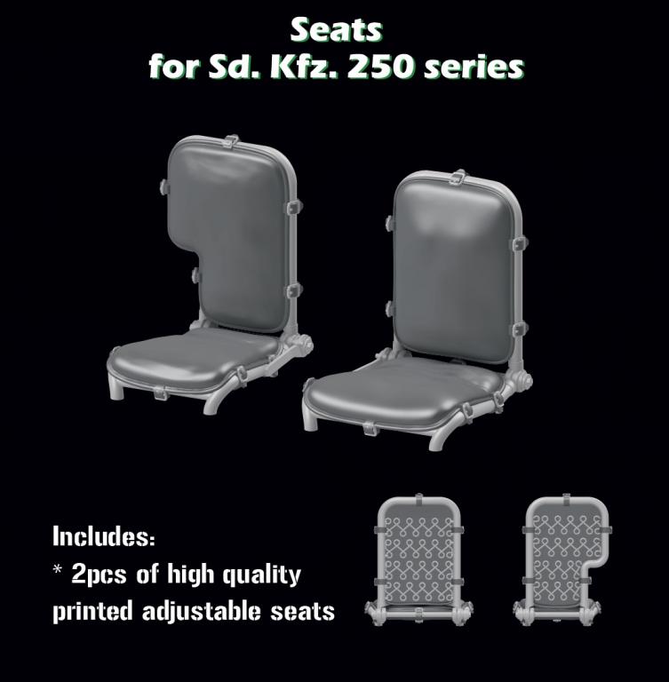1/35 Seats for Sd.Kfz.250 series (2 pcs.)