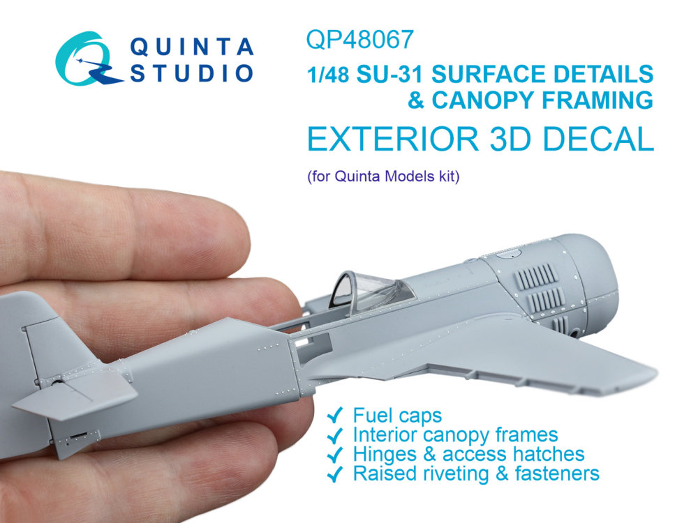 1/48 Su-31 Surface Details&Canopy Framing (QUINTA)